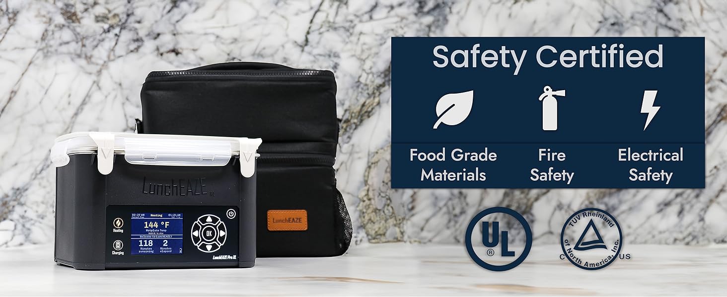 LunchEAZE Pro tiene certificaciones de seguridad