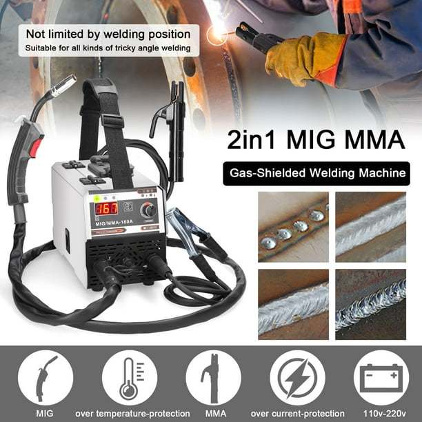 Soldadoras MIG MMA 2 en 1 Soldadura manual y con gases de dióxido de carbono