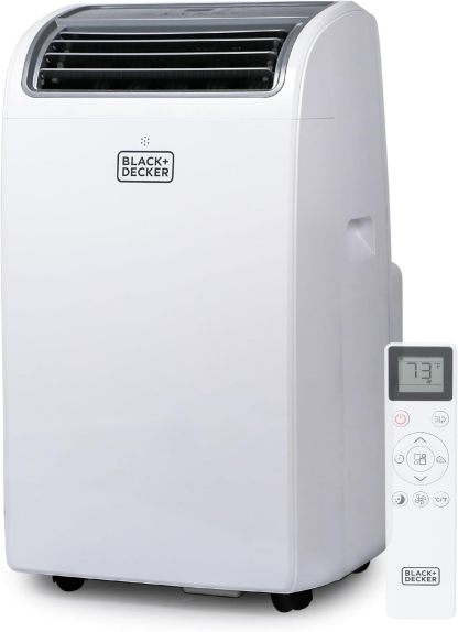 Black & Decker BTU Aire Acondicionado portátil con Mando a Distancia, Blanco, 1