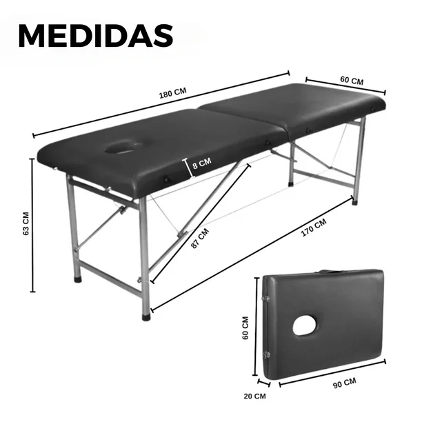 Cama Camilla De Masaje Plegable Portatil Komfort Rosa