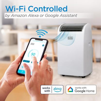 Black & Decker BTU Aire Acondicionado portátil con Mando a Distancia, Blanco, 1