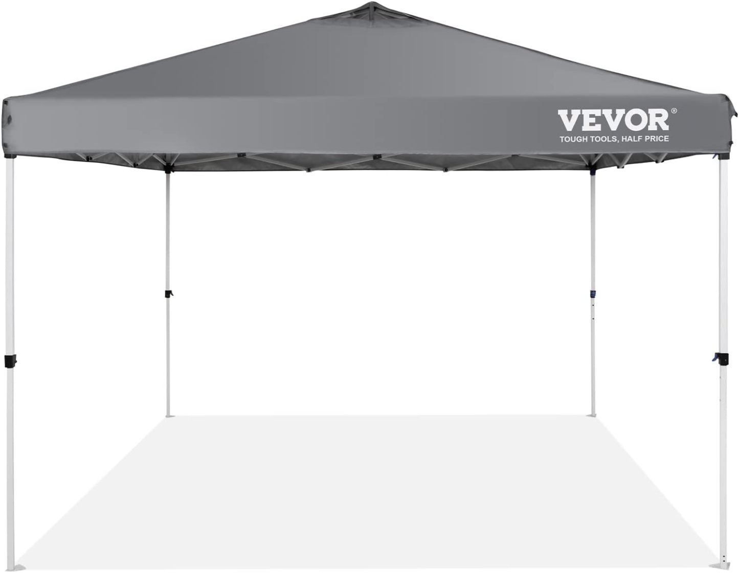 VEVOR - Tienda de campaña desplegable para toldo de 10 x 10 pies, lona recubierta de poliuretano de 250 D, con bolsa de rodillo portátil y 4 bolsas de arena, resistente al agua y protección solar para