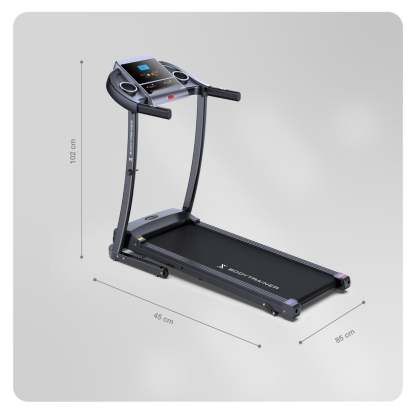 Caminadora Eléctrica BodyTrainer B2-400 Plegable con Display LED Velocidad Máx 14 Km/h
