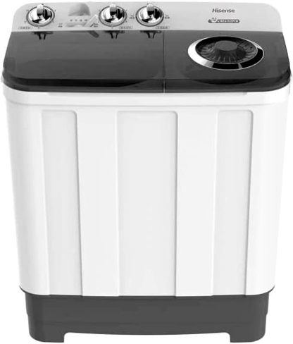 Hisense WSA1102PCN Lavadora Semiautomatica Doble Tina 11 Kg, Blanco/Gris