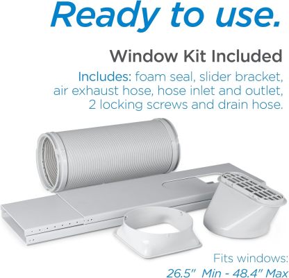 Black & Decker BTU Aire Acondicionado portátil con Mando a Distancia, Blanco, 1