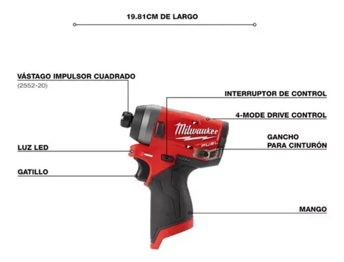 Combo Rotomartillo 1/2 Atornillador De Impacto M12 Fuel