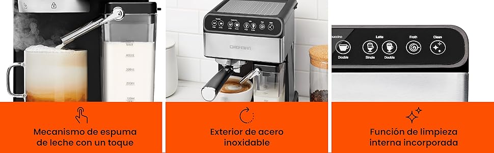 Cafe, chefman, espresso, cafetera, bebidas, barista, capuccino
