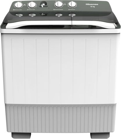 Hisense WSA1102PCN Lavadora Semiautomatica Doble Tina 11 Kg, Blanco/Gris