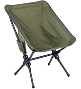 iClimb Easy Setup - Silla plegable para camping, ligera, compacta con bolsa de transporte (verde)