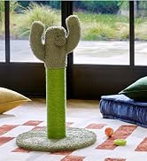 Amazon Basics Cat Scratcher - Indoor Cactus Single Cat & Kittens Scratching Post with Dangling Ba...