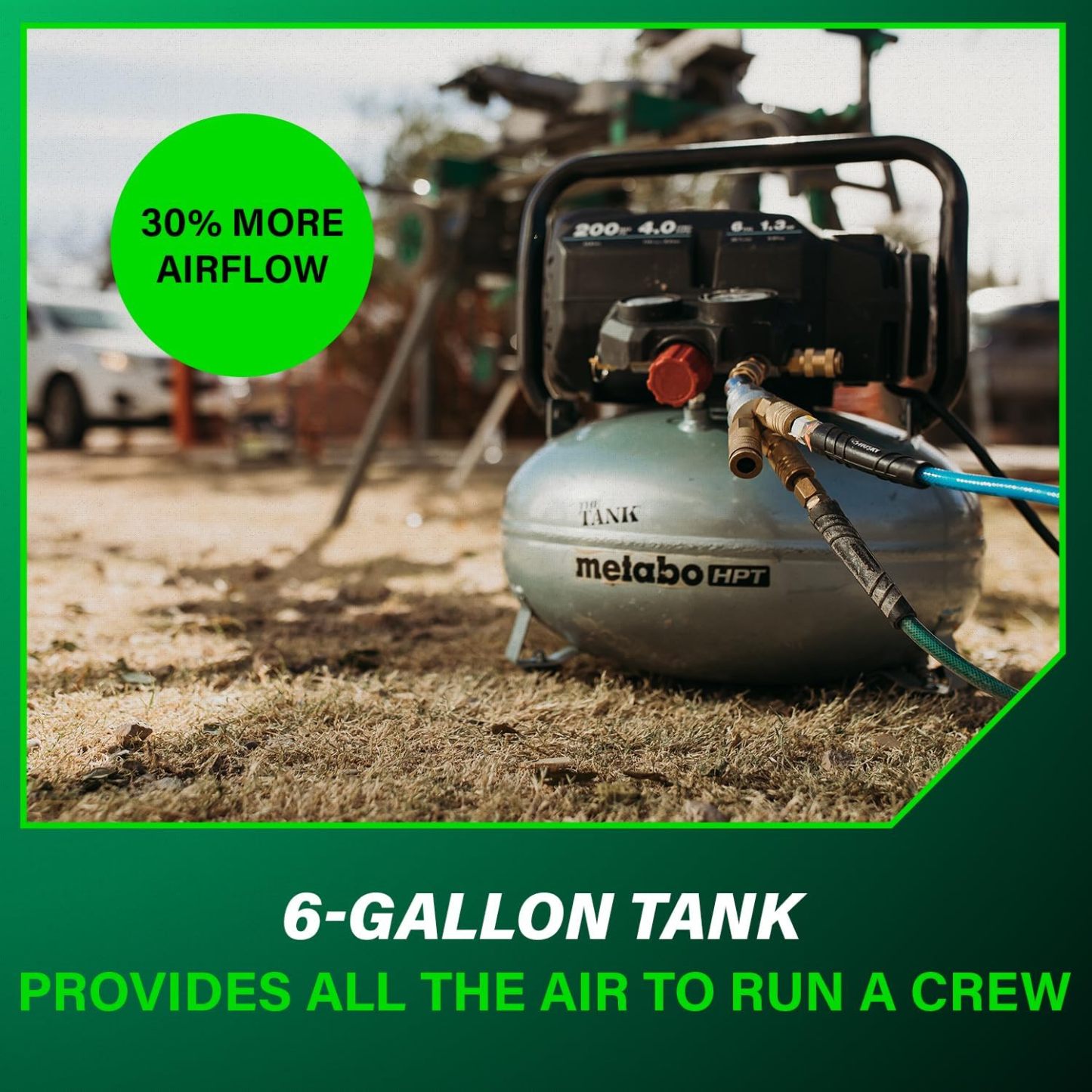Metabo HPT Compresor de Aire | THE TANK | 200 PSI | 6 Galones | Ec914S
