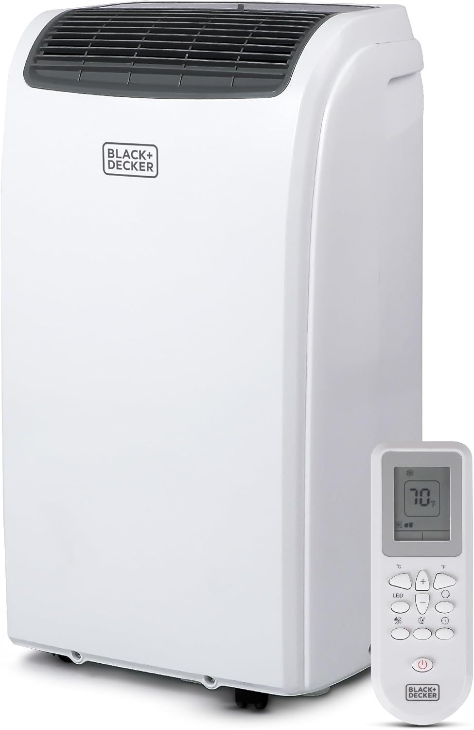 Black & Decker BTU Aire Acondicionado portátil con Mando a Distancia, Blanco, 1