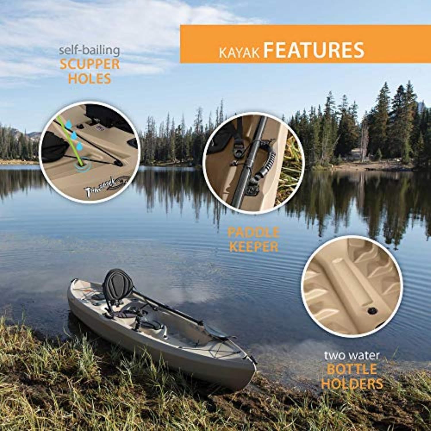 Lifetime Kayak de Pesca Angler amarack 100 (Remo Incluido)