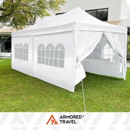 BECKON Toldo Carpa Plegable con Paredes Impermeable 3x6 m Premium para Exteriores Uso rudo *Aluminio Reforzado* + *Estacas* Canopy Tent Gazebo Instant Shelter