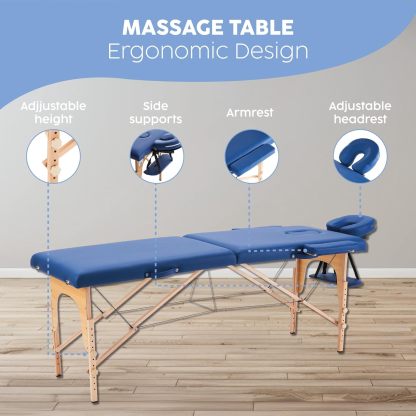 X-PROSS Cama Profesional para Tatuajes Plegable con Estuche y Altura Ajustable, Cama para SPA, Cama para Masajes Profesionales, Camilla Portátil para Fisioterapia y Quiropraxia - Negro