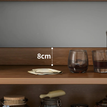 Armario De Cocina Compacto Con Gabinete Y Mostrador 80cm Color Marrón