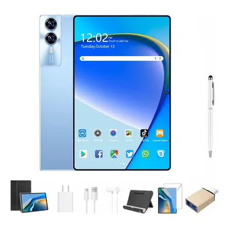 Tablet Hancdon S12 Android 13 11.6  12gb Ram 512gb Rom Azul Claro Con Funda Y Lápiz Óptico