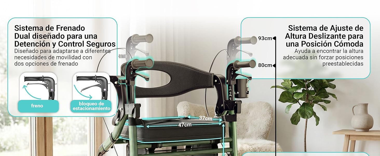 Andador ajustable para personas mayores
