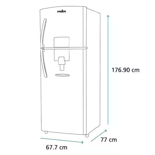 Refrigerador Automático Mabe 14 Pies 360 L Dark Silver