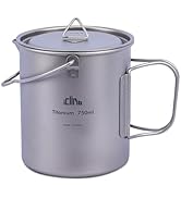iClimb IC860 - Taza de café de titanio ultraligera, compacta con mango plegable (750 ml),