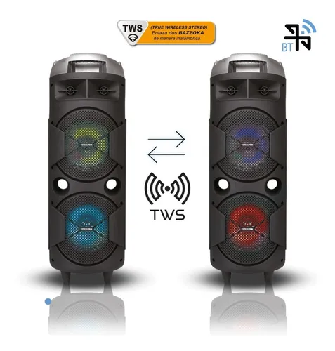 Bocina Portátil Steelpro Bazzoka 200W, Bluetooth, Karaoke,