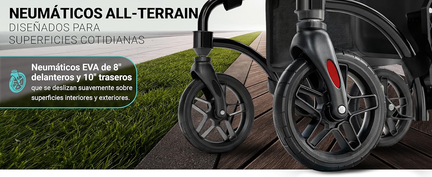 silla de ruedas con ruedas todoterreno