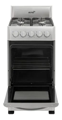 Estufa Manual Piso Practica Potente Funcional 4 Quemadores Gris