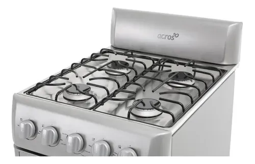 Estufa Manual Piso Practica Potente Funcional 4 Quemadores Gris
