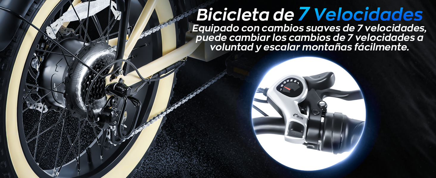 HONEYWHALE F6 Bicicleta de Montaña de 7 Velocidades