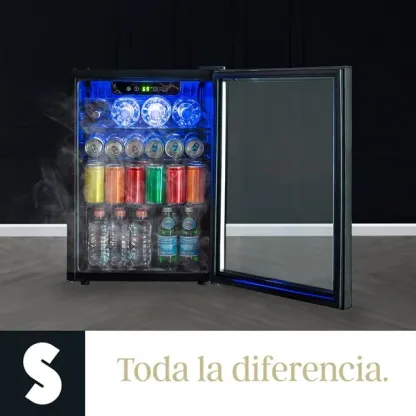 Frigobar Refrigerador Enfriador Bebidas Acero Inox 70l 2.5ft