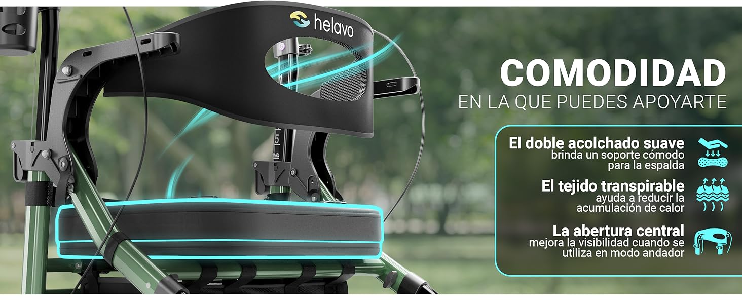 Andador para personas mayores con comodidad ergonómica