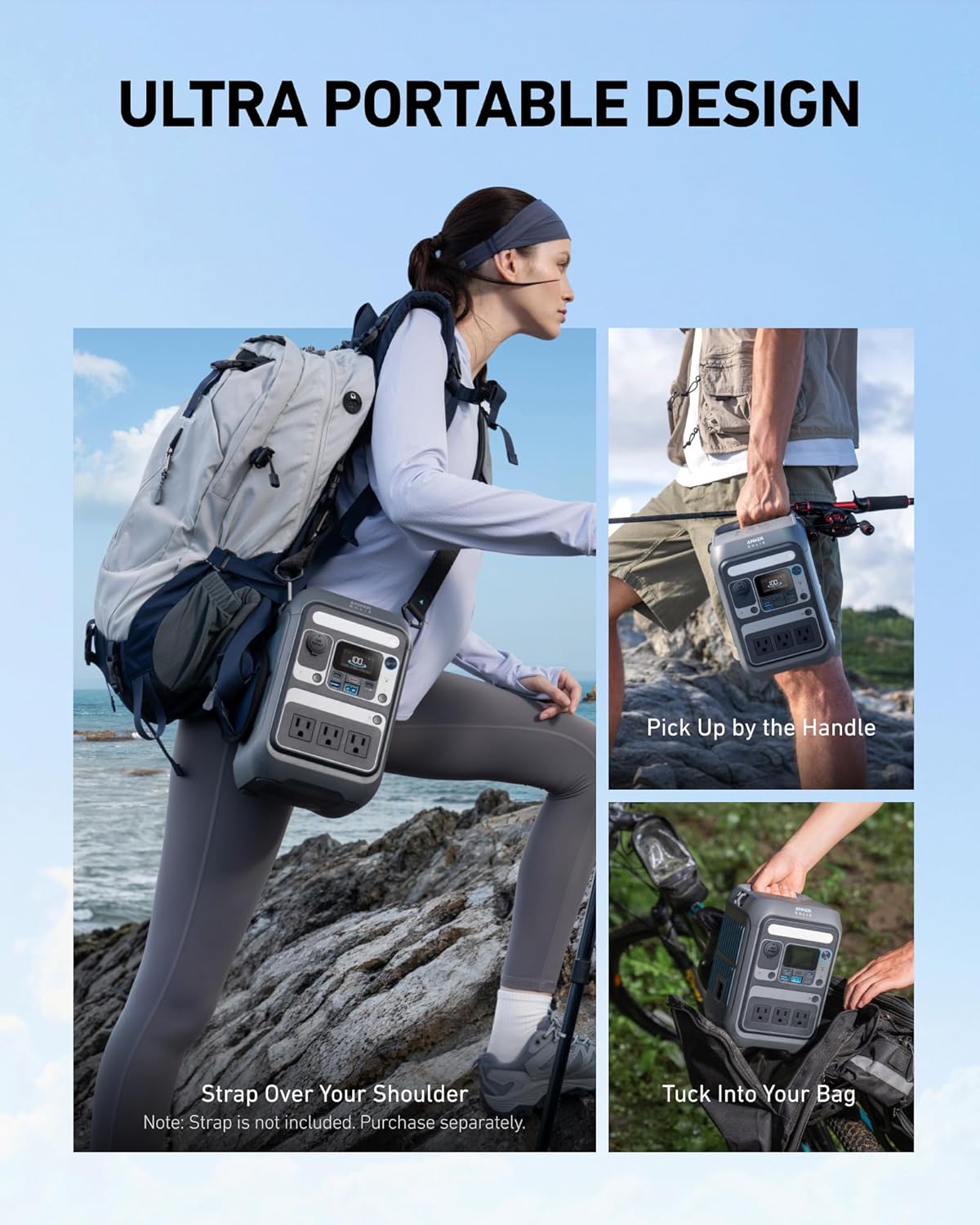 Anker - Estación de energía portátil SOLIX C300, batería LiFePO4 de 288 Wh, generador solar de 300 W (600 W), carga rápida bidireccional de 140 W, para acampar al aire última intervensión, viajes y