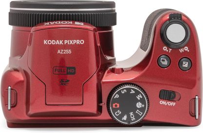 Kodak PIXPRO AZ255-WH Cámara Digital de 16 MP, Zoom óptico de 25 x 24 mm, Lente Gran Angular, estabilización óptica de Imagen, 1080P, Full HD, Video, cámara de vlogging LCD de 3 Pulgadas (Blanco)