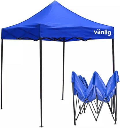 VANLIG | Carpa Toldo Plegable 2x2m | Impermeable, para Uso Temporal y Comercial | Fácil de Armar | Protección Solar UV | Ideal para Jardín, Eventos y Exterior | Color Negro