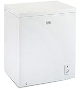 BLACK+DECKER 5.1 Cu. Pies. Congelador de pecho, soporta hasta 180 libras. de alimentos congelados con cesta organizadora...