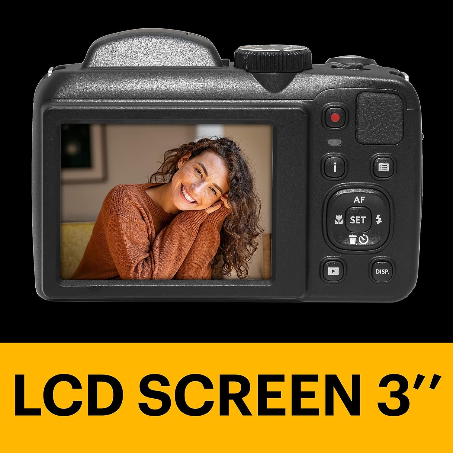 Kodak PIXPRO AZ255-WH Cámara Digital de 16 MP, Zoom óptico de 25 x 24 mm, Lente Gran Angular, estabilización óptica de Imagen, 1080P, Full HD, Video, cámara de vlogging LCD de 3 Pulgadas (Blanco)