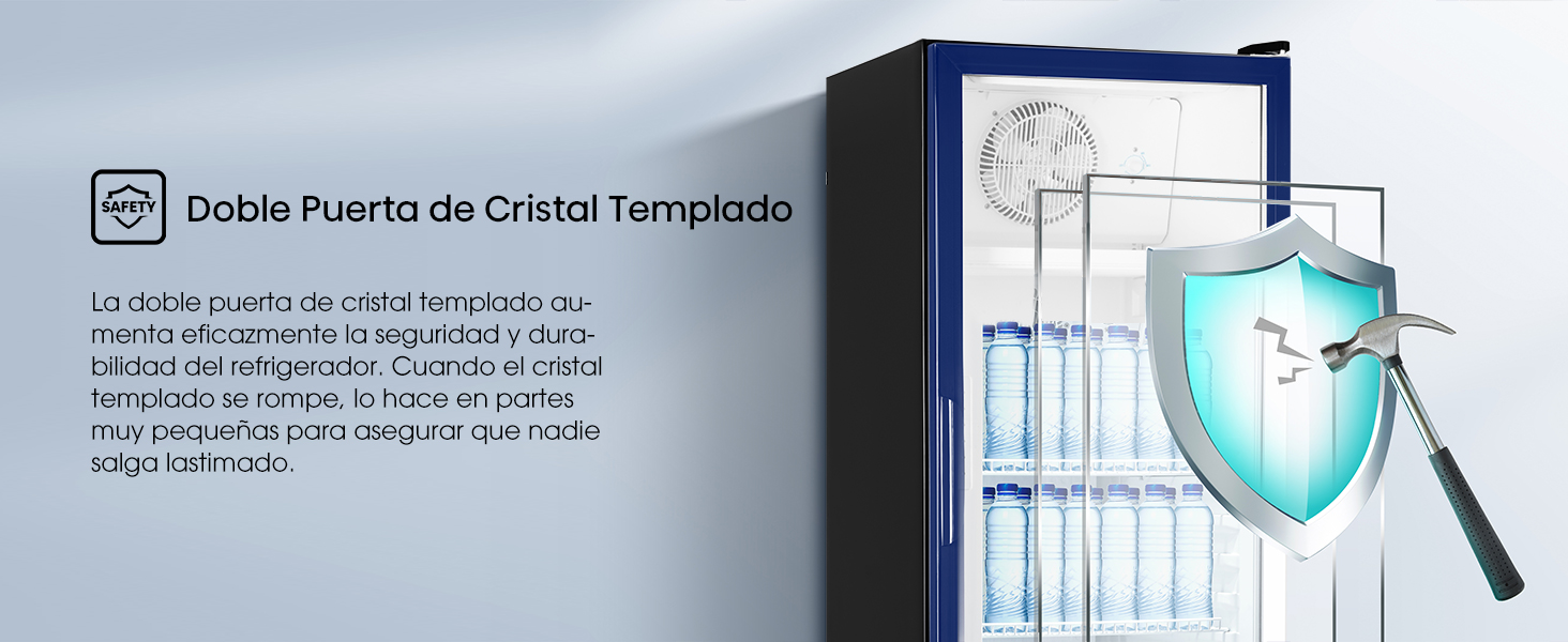 Doble Puerta de Cristal Templado
