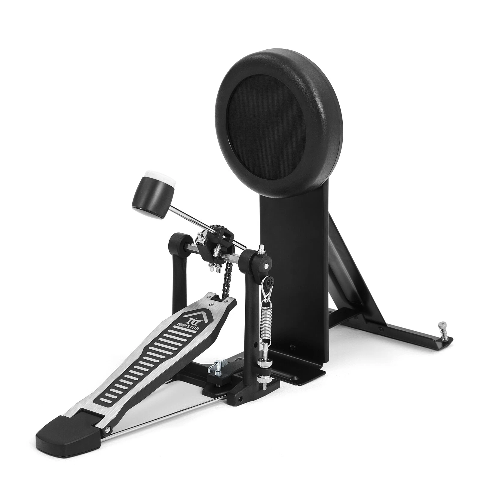 Juego de batería eléctrica almohadillas de malla caja de doble zona con USB MIDI, 2 pedales, auriculares