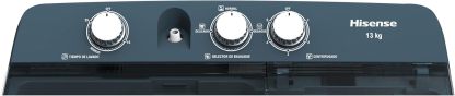 Hisense WSA1102PCN Lavadora Semiautomatica Doble Tina 11 Kg, Blanco/Gris