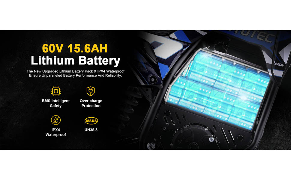 MotoTec Pro 60v 2000w batería eléctrica de litio para moto de cross