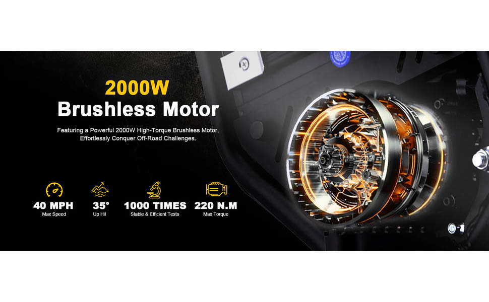 Motor eléctrico sin escobillas MotoTec Pro 60v 2000w