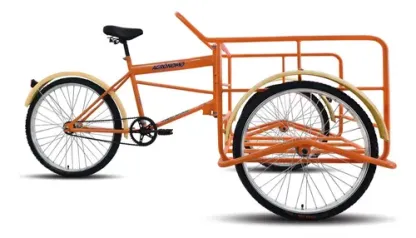 Triciclo De Carga Jaguar Reforzado Agrónomo Rodada 26 Color Naranja