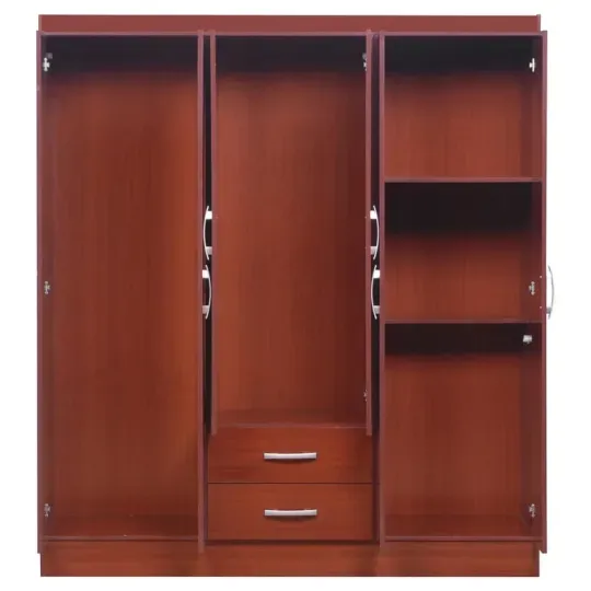 Closet Caoba 6 puertas 2 cajones