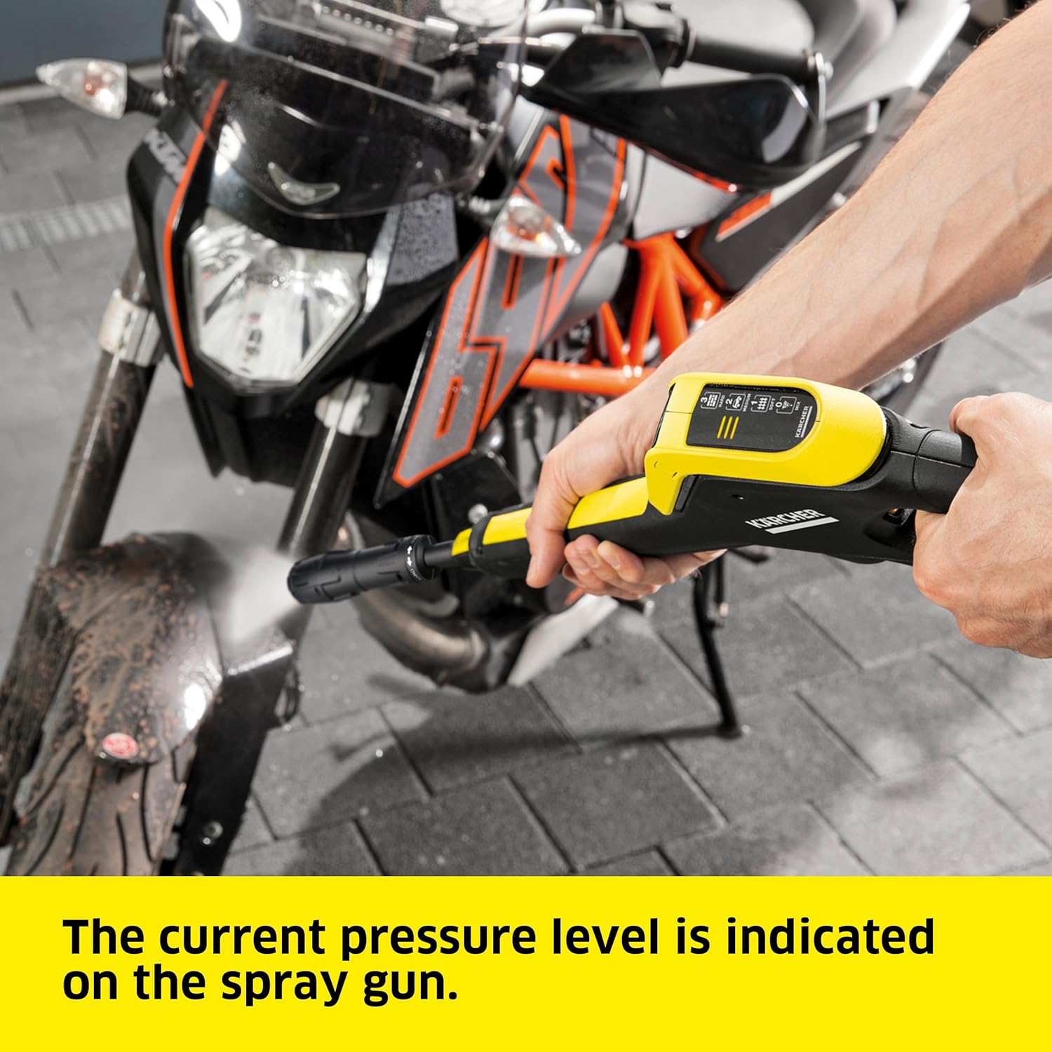 Kärcher K 4 Power Control 1900 PSI (máx. 2250 PSI) 1.5 GPM Lavadora a presión de inducción de Potencia eléctrica con varitas de pulverización Vario y DirtBlaster