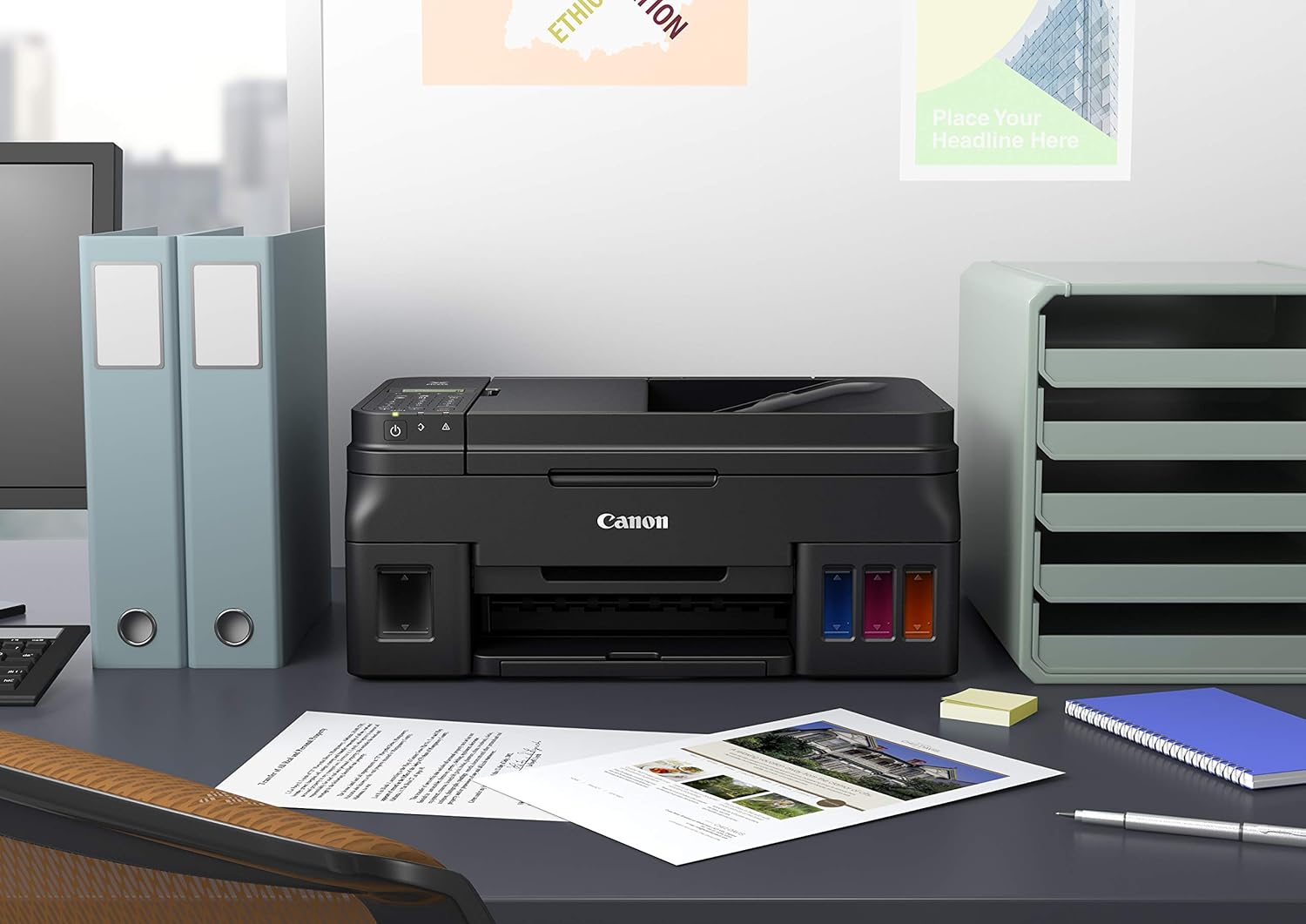 Canon Impresora de Inyección de Tinta Continua G1110, Mediano, Negro