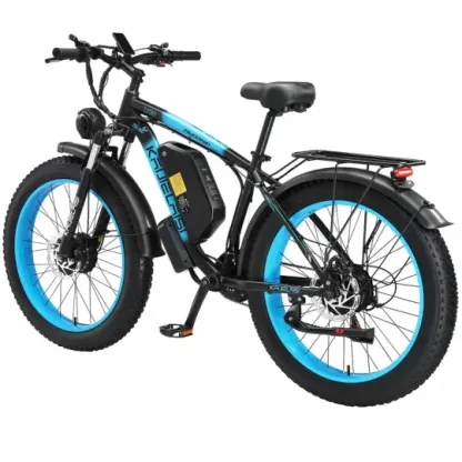 Bicicleta eléctrica de montaña KETELES 48V 23ah 1104WH Batería Doble Motor Bicicleta eléctrica de neumáticos gruesos - Todo terreno suspensión completa AWD E-Bike para adultos - Batería removible y rendimiento duradero