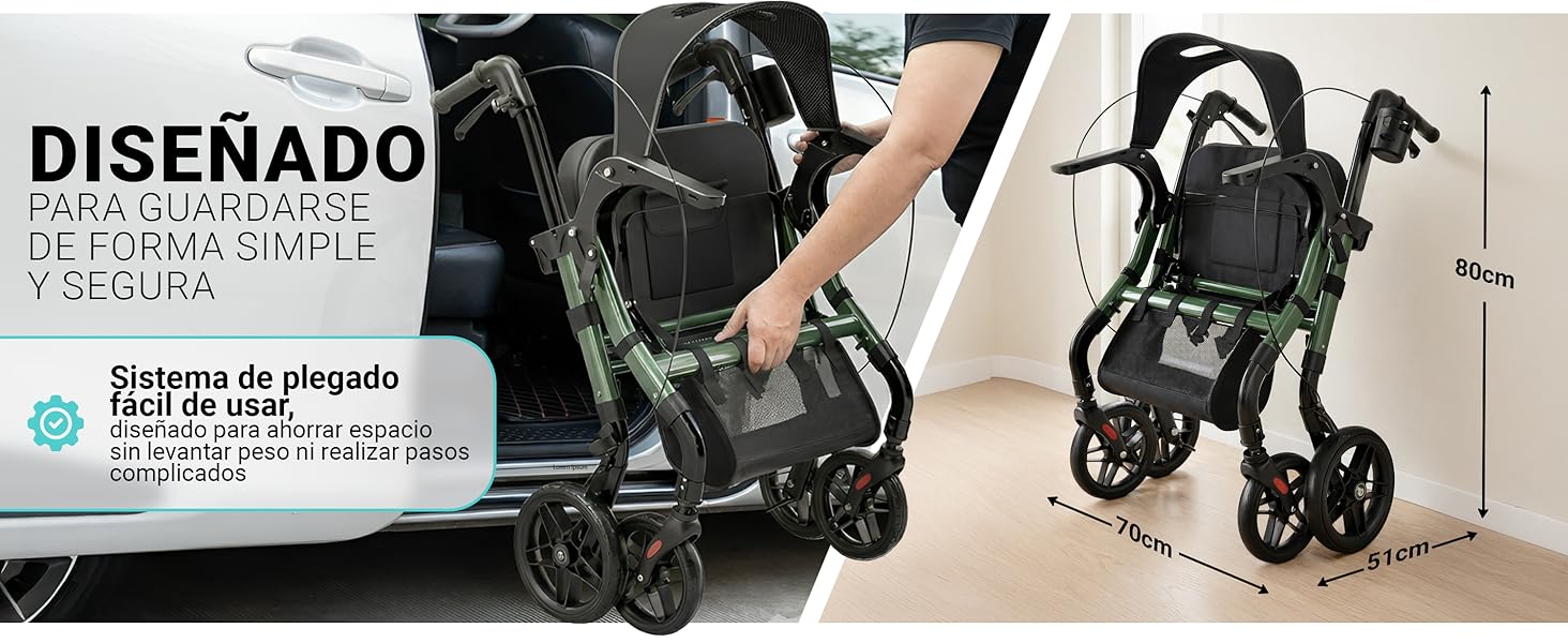 silla de ruedas ligera plegable