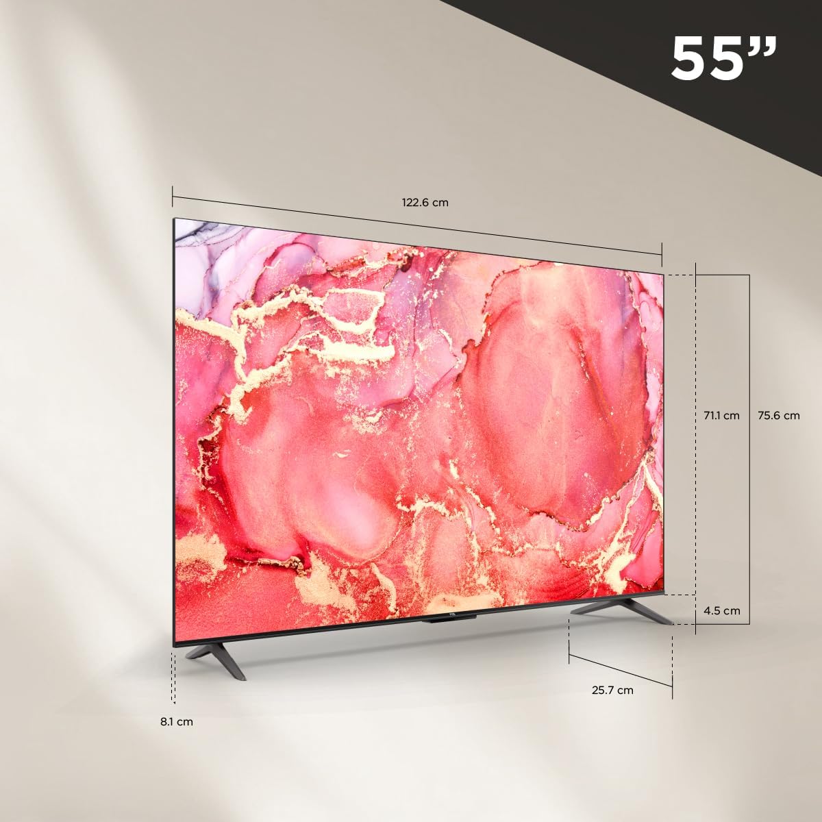 TCL Smart TV Pantalla 55" 55S451G Google TV 4K UHD Ultra HD | HDR 10 | 270 NITS 60 Hz | Dolby Audio Digital + | Compatible con Alexa