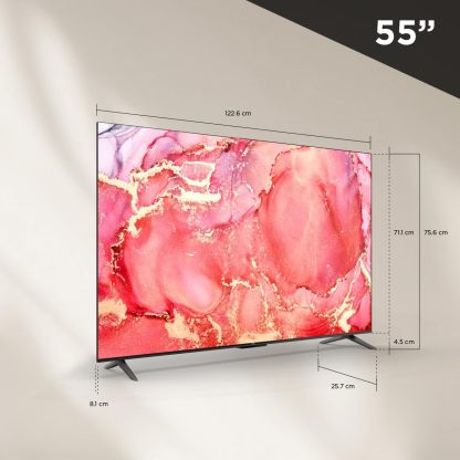 TCL Smart TV Pantalla 55" 55S451G Google TV 4K UHD Ultra HD | HDR 10 | 270 NITS 60 Hz | Dolby Audio Digital + | Compatible con Alexa