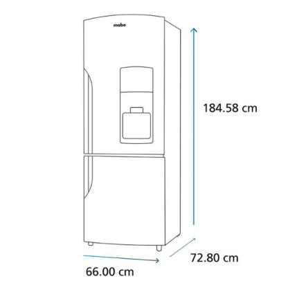 REFRIGERADOR MABE BOTTOM MOUNT 15 PIES INOX MATE